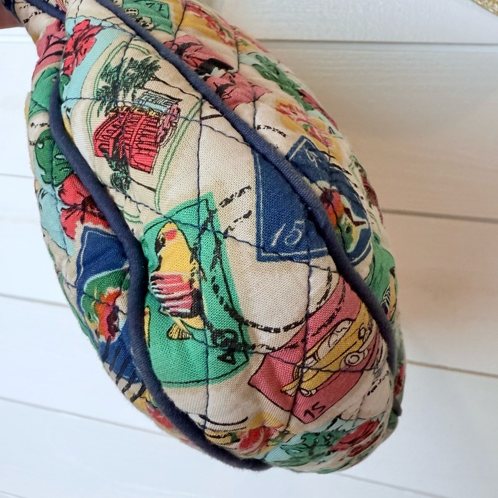 Vera Bradley Quilted “Cuban Stamps” Crossbody Hipster Crossbody Bag Purse - Picture 12 of 16